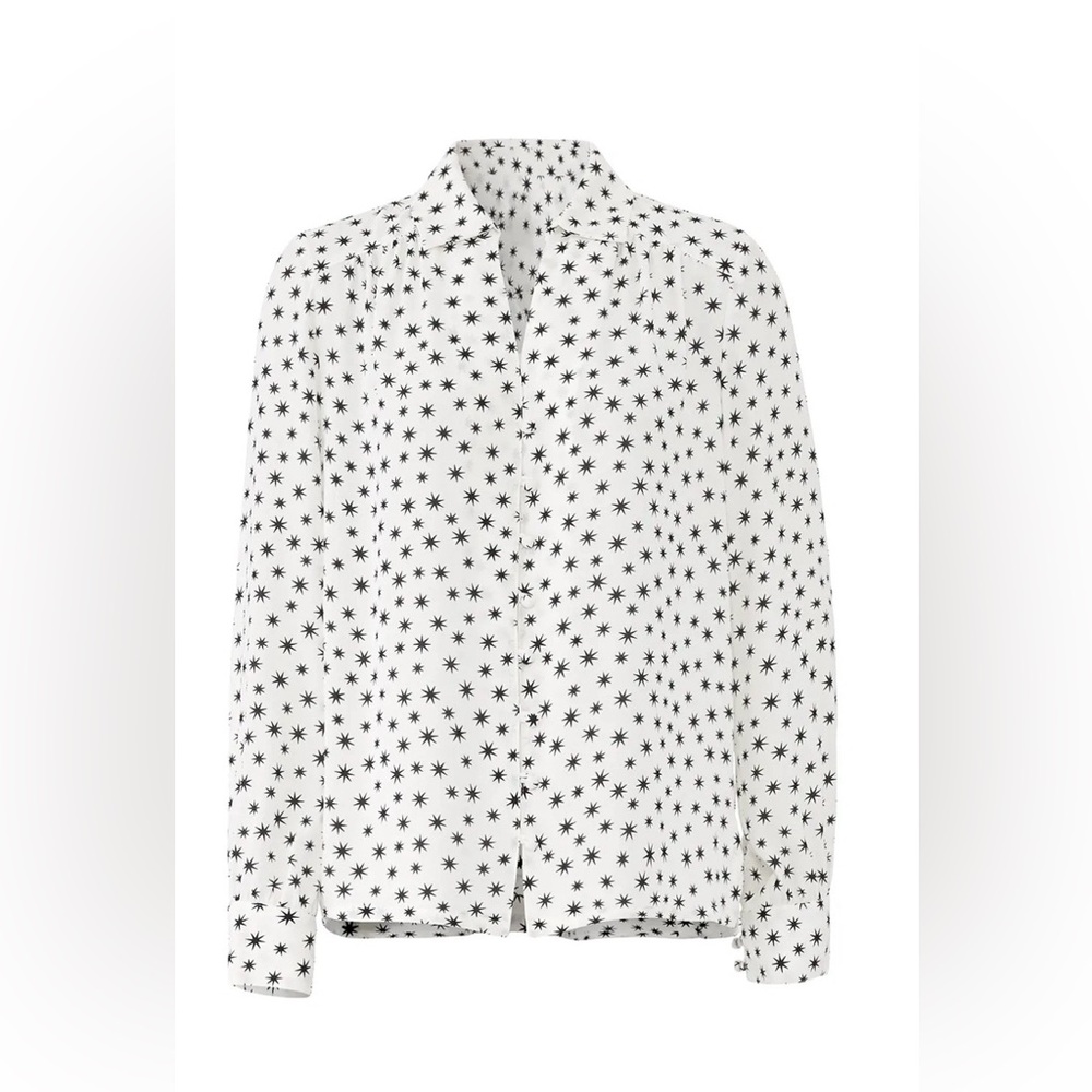 Fifteen Twenty Button Down Blouse with Stars | Size Medium |